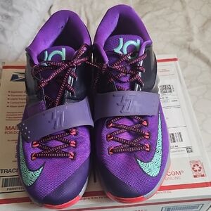 Nike KD Purple and Teal Athletic Shoes